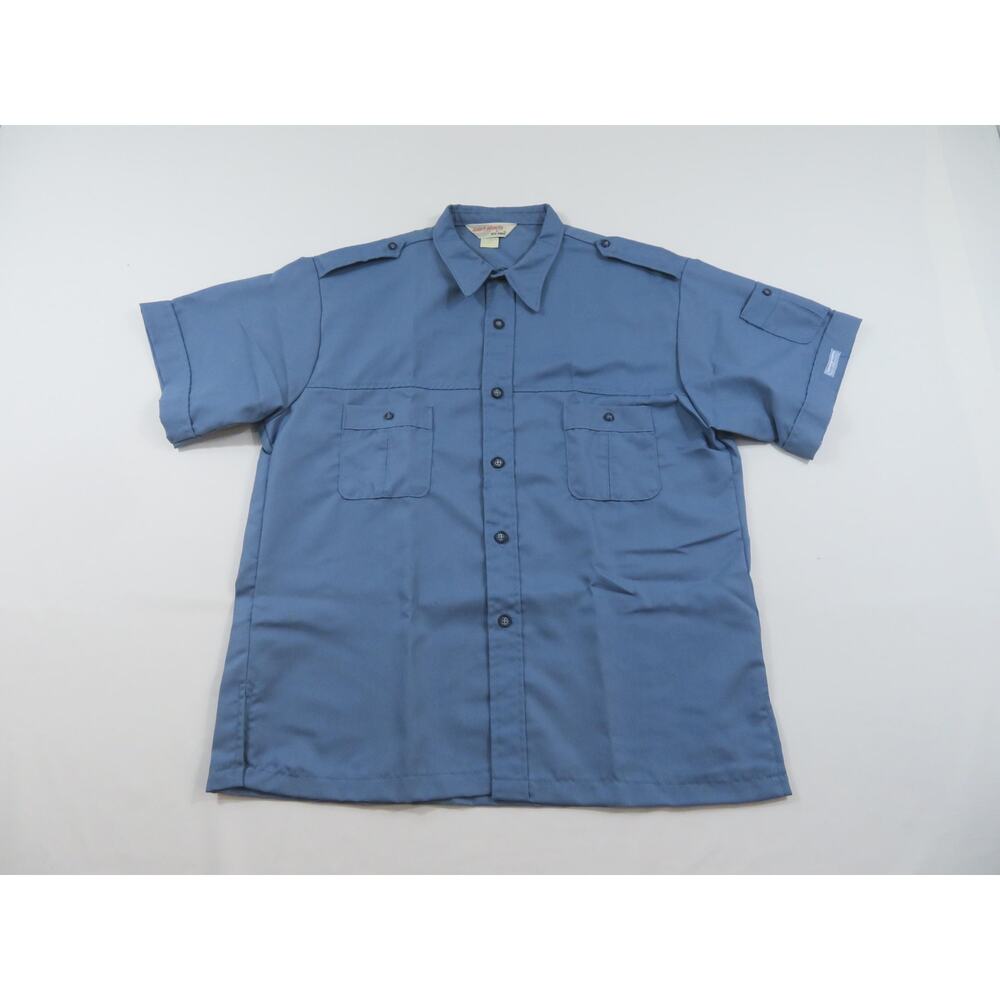 Big Yank Shirt, Sport Abouts, Blue Button Up Sz XL 48 1970s